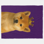 Shiba Inu Welpe in Gold Crown Niedlich Fleecedecke (Vorderseite (Horizontal))