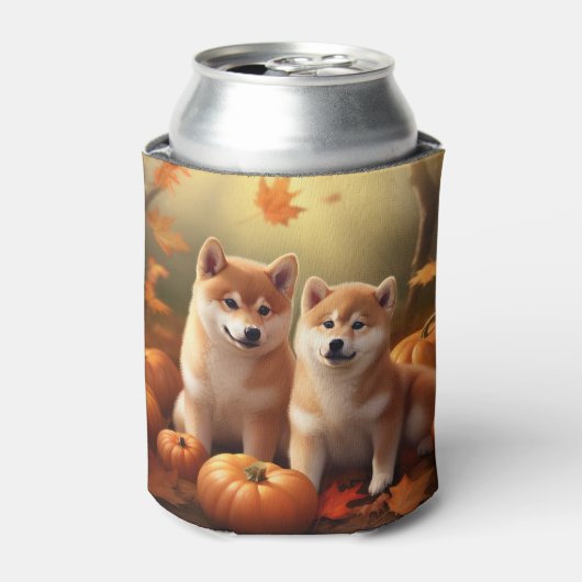 Shiba Inu Welppy Autumn Delight Pumpkin Dosenkühler (Kanne Vorderseite)
