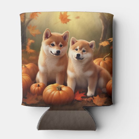 Shiba Inu Welppy Autumn Delight Pumpkin Dosenkühler (Rückseite)