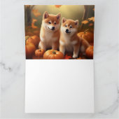 Shiba Inu Welppy Autumn Delight Pumpkin Karte (Innenseite)