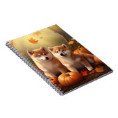 Shiba Inu Welppy Autumn Delight Pumpkin Notizblock (Rechte Seite)