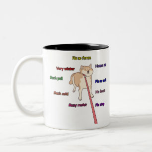 Shiba inu widerstehen zweifarbige tasse