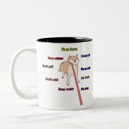 Shiba inu widerstehen zweifarbige tasse (Links)