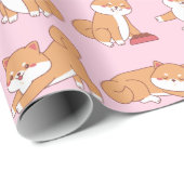 Shiba Inu Wrapping Paper Geschenkpapier (Rolleneckpunkt)