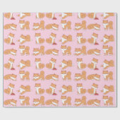 Shiba Inu Wrapping Paper Geschenkpapier (Flach)
