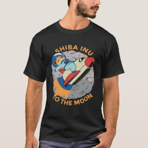 Shiba Inu zum Mond Bitcoin Krypto Doge Coin Tok T-Shirt