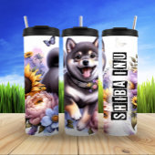 Shiba Inus Blume Frolic Thermosbecher