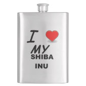 Shiba Liebe Flachmann (Vorderseite)