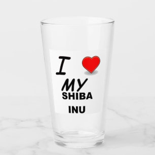 Shiba Liebe Glas