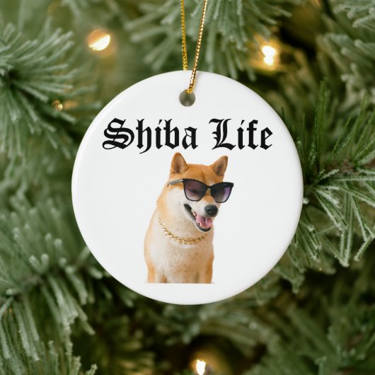 Shiba Life Keramik Ornament (Baum)