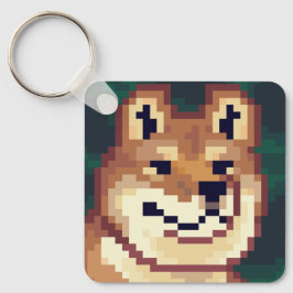 Shiba pixelart, Pixel Art, sleutelhanger Schlüsselanhänger