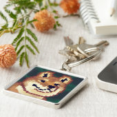 Shiba pixelart, sleutelhanger, Pixel Art  Schlüsselanhänger (Seite)