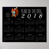 Shiba Puppy 3D Art Dog Year 2018 Calendar S Poster (Vorne)