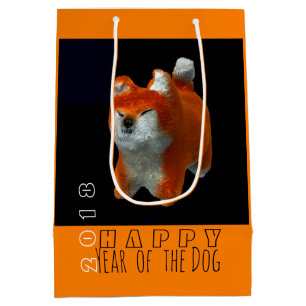Shiba Puppy 3D Digital Art Dog Jahr 2018 MGift B3 Mittlere Geschenktüte