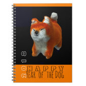 Shiba Puppy 3D Digital Art Dog Jahr 2018 Notebook Notizblock (Vorderseite)