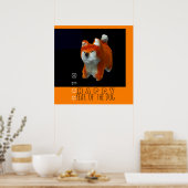 Shiba Puppy 3D Digital Art Dog Jahr 2018 S Poster (Küche)