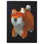 Shiba Puppy 3D Digital Art Dog Jahr 2018 Zwischena Klemmbrett (Rückseite)
