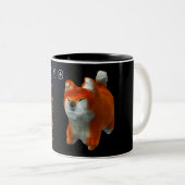 Shiba Puppy 3D Digital Art Dog Jahr Zodiac 2T Tass Zweifarbige Tasse (VorderseiteRechts)