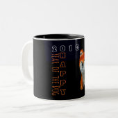 Shiba Puppy 3D Digital Art Dog Jahr Zodiac 2T Tass Zweifarbige Tasse (Vorderseite Links)