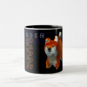 Shiba Puppy 3D Digital Art Dog Jahr Zodiac 2T Tass Zweifarbige Tasse (Mittel)