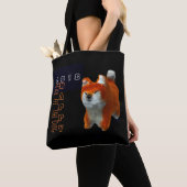 Shiba Puppy 3D Digital Art Hund individuelles Jahr Tasche (Von Nahem)
