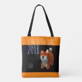 Shiba Puppy im Jahr 2018 Bag für digitale Kunst Tasche (Rückseite)
