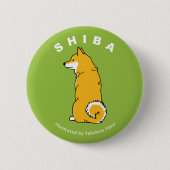 Shiba runder Knopf Button (Vorderseite)