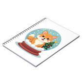 Shiba-Schneekugel Notizblock (Linke Seite)