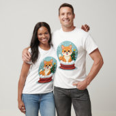Shiba-Schneekugel T-Shirt (Unisex)