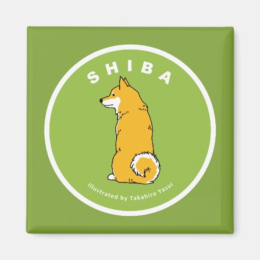 Shiba Square Magnet (Vorne)