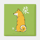 Shiba Square Magnet (Vorne)