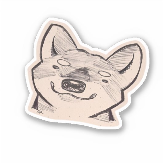 Shiba sticker (Vorderseite)