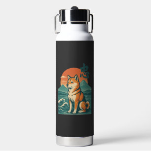 Shiba-Träume bei Dämmerung Trinkflasche