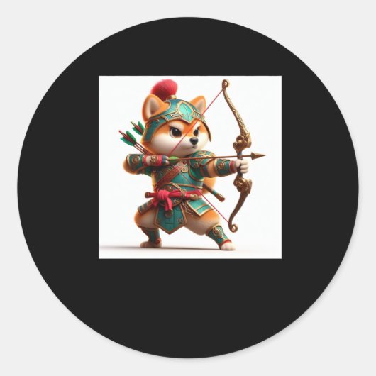 Shiba Warrior #10 Archer Sticker (Vorderseite)