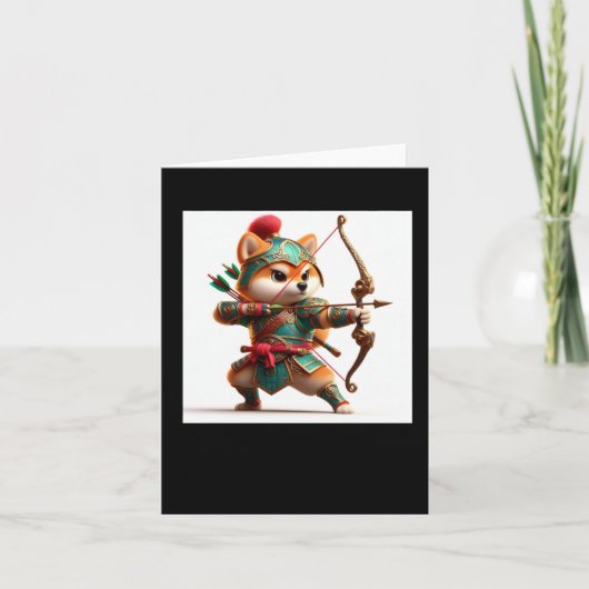 Shiba Warrior #10 Archer Sticker Karte (Vorderseite)