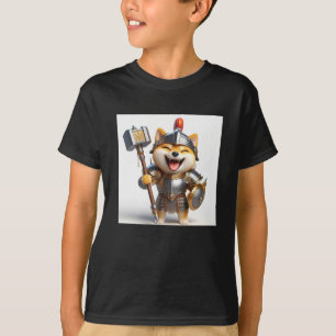 Shiba Warrior #5 Hammer Sticker T-Shirt