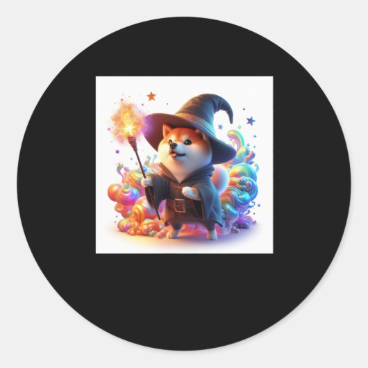 Shiba Warrior #6 Wizard Sticker (Vorderseite)