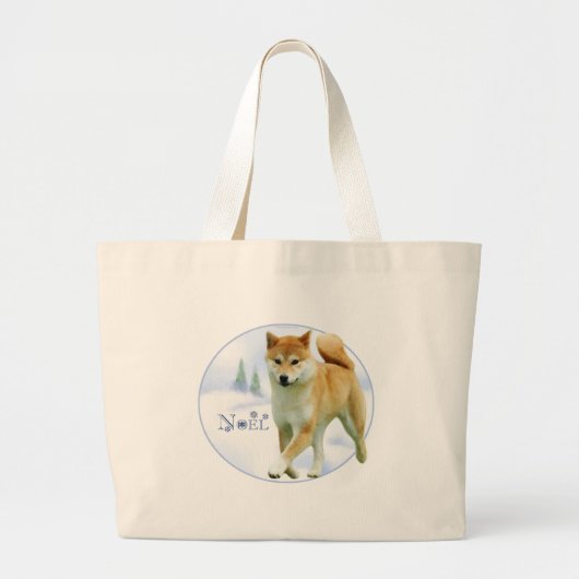 Shiba Weihnachten Jumbo Stoffbeutel (Vorne)