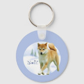 Shiba Weihnachten Schlüsselanhänger (Rückseite)