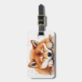 Shiba wird schlaflose Gepäckmarke Gepäckanhänger (Vorderseite vertikal)