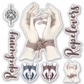 Shibari Sticker Set: Personalisieren Sie Ihre Leid (Vorderseite)