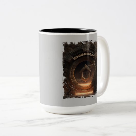 Shibarium Stargate Shiba Inu Portal Zweifarbige Tasse (VorderseiteRechts)