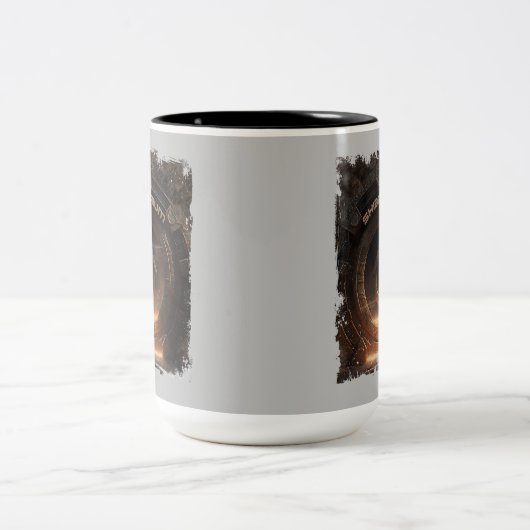 Shibarium Stargate Shiba Inu Portal Zweifarbige Tasse (Mittel)