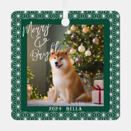 Shibas Urlaub | ASANOHA Japanisches Kimono-Muster Ornament Aus Metall