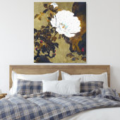 Shibata Zeshin Peonies Leinwanddruck (Insitu (Schlafzimmer))