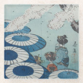 Shibata Zeshin's Cherry-Blossom-Frühling Glasuntersetzer (Vorderseite)