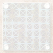 Shibori Abstrakt Art Muster Decoder Glas Untersetz Glasuntersetzer (Rückseite)