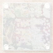 Shibori Abstrakt Art Muster Decoder Glas Untersetz Glasuntersetzer (Rückseite)