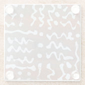 Shibori Abstrakt Art Muster Decoder Glas Untersetz Glasuntersetzer (Rückseite)