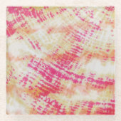 Shibori Abstrakt Art Muster Decoder Glas Untersetz Glasuntersetzer (Vorderseite)
